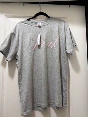 PINK Victoria's Secret Tee in Heather Gray M